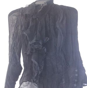 Newport News Sheer Gothic Style Blouse